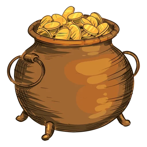 Olla de monedas doradas